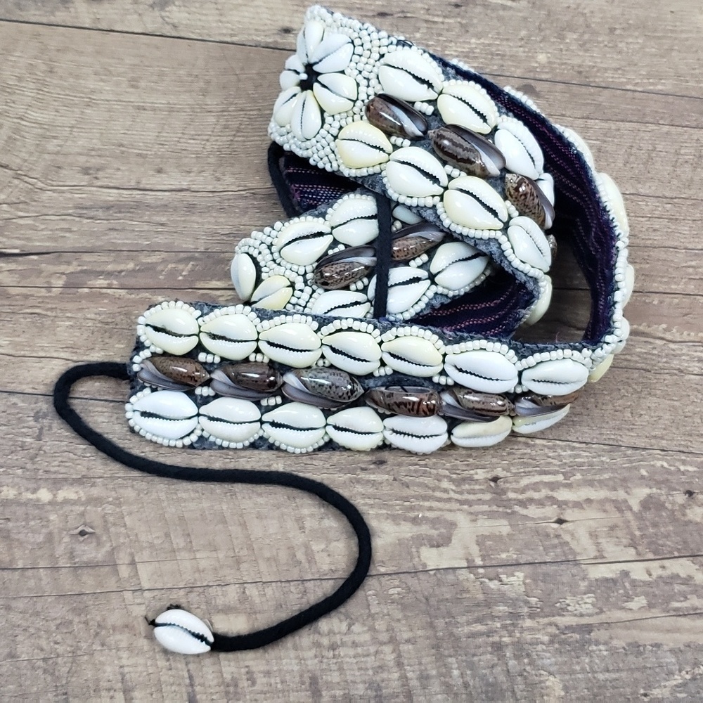 Vintage Shell embellished boho belt - Picture 3 of 5
